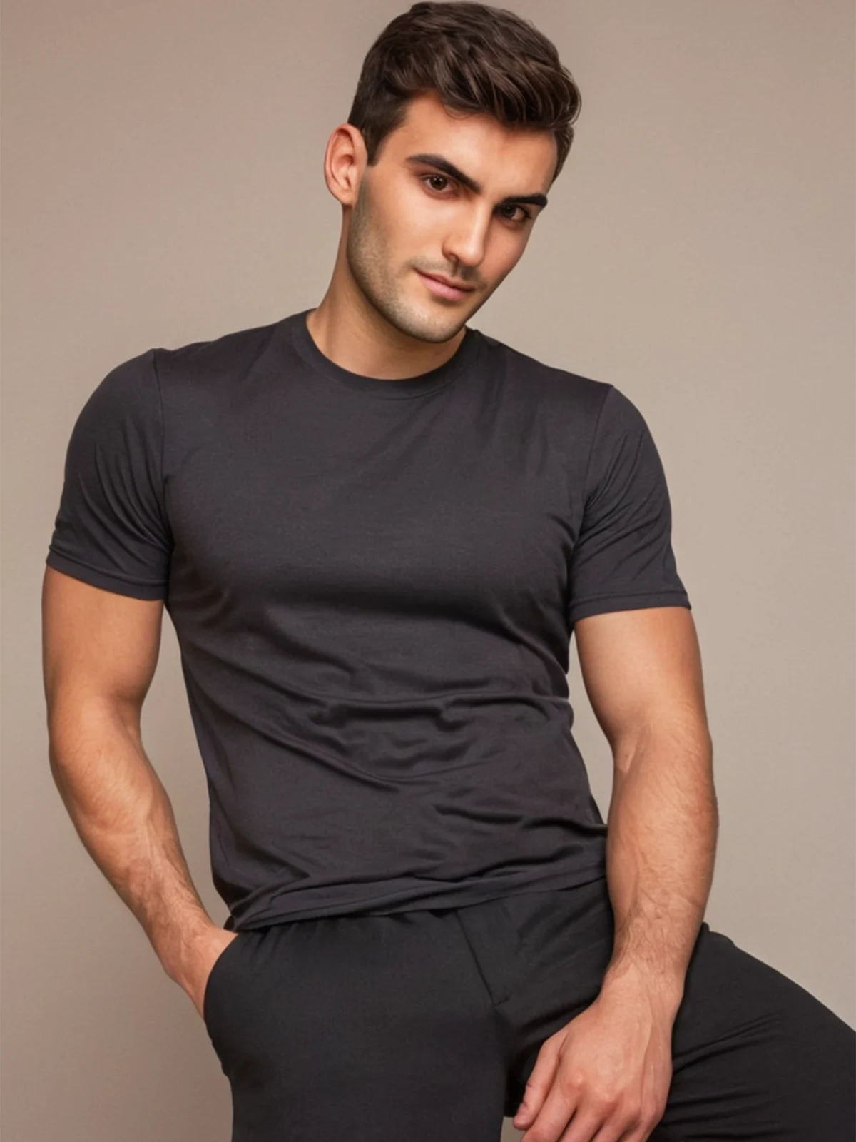 Plain Gym Black T-Shirt