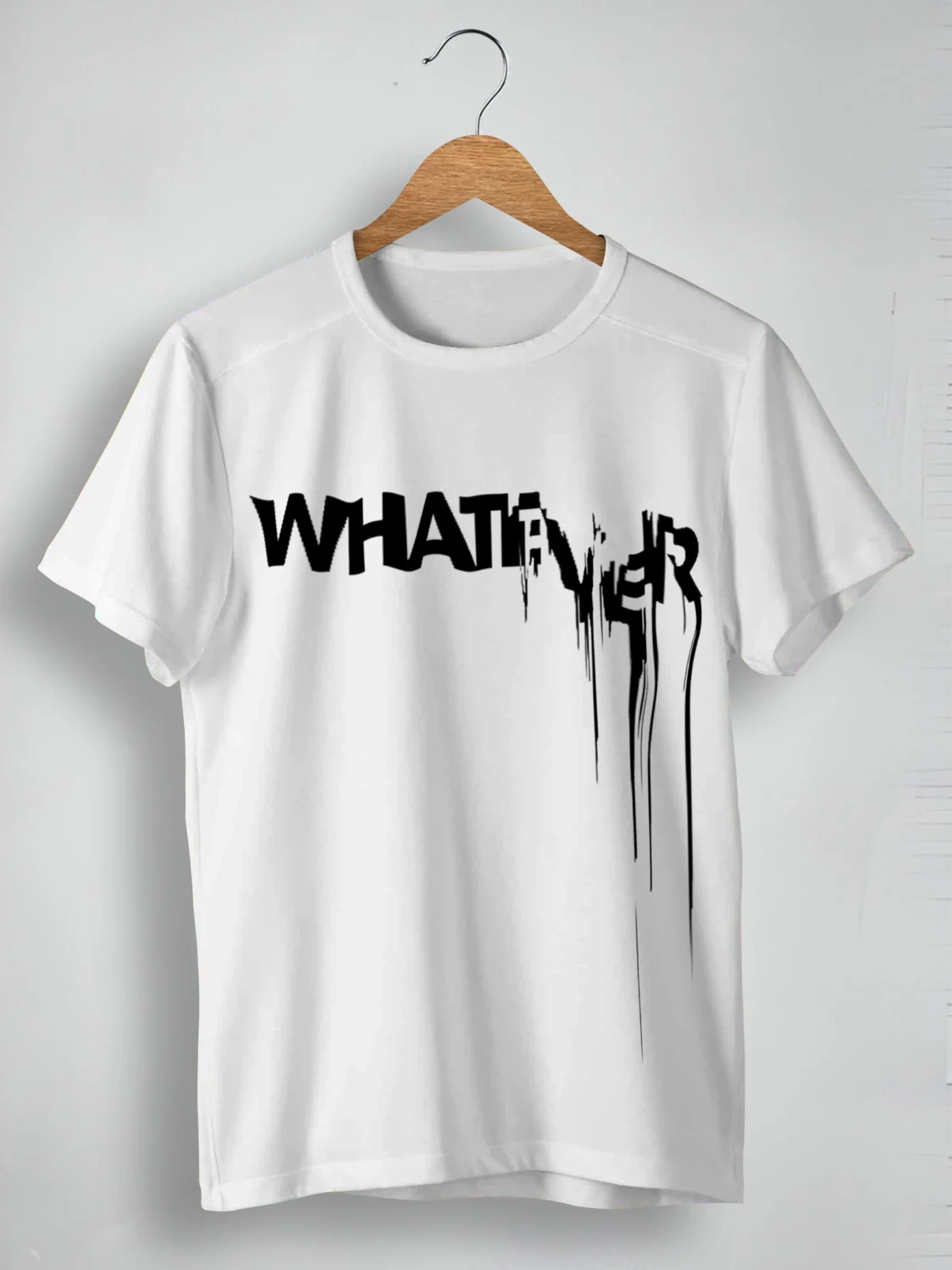 “Whatever” Drip Effect Graphic T-Shirt