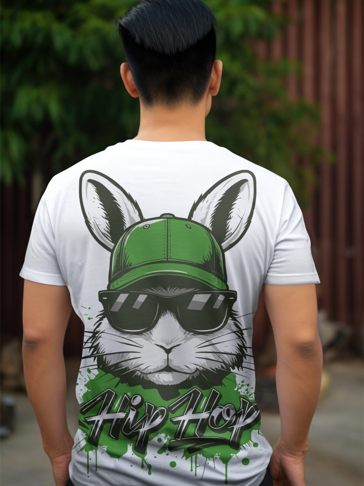 Hip Hop Bunny Graphic T-Shirt