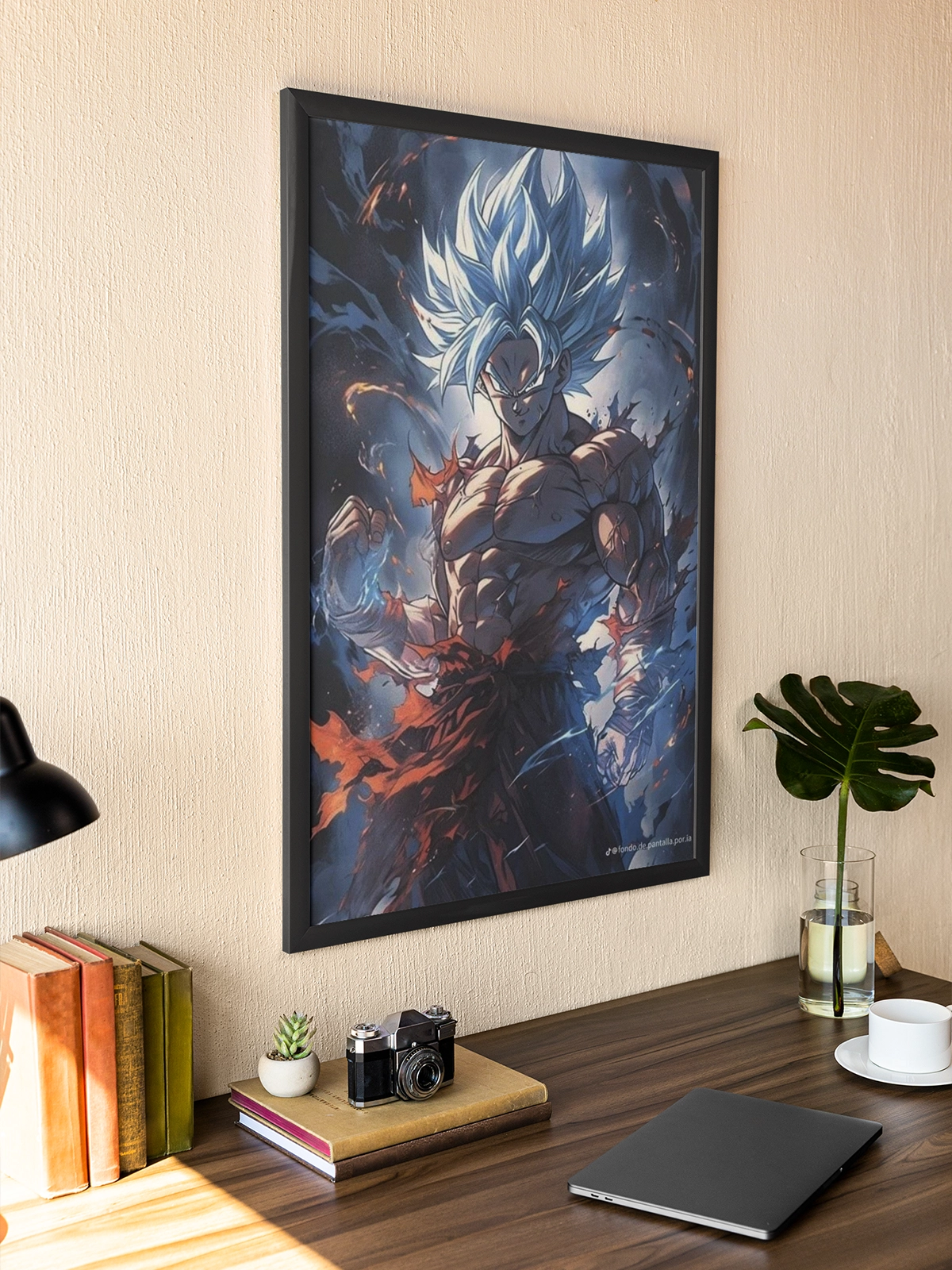 “Ultra Instinct Goku” Framed Anime Wall Art – Awaken the Warrior