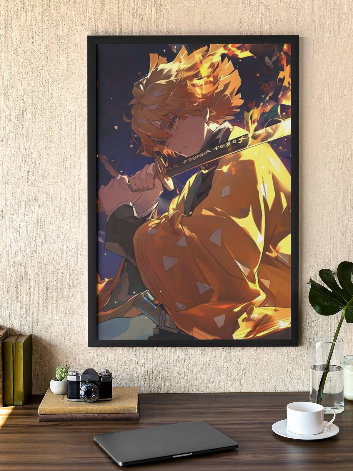 “Lightning Blade” – Anime Warrior Framed Wall Art