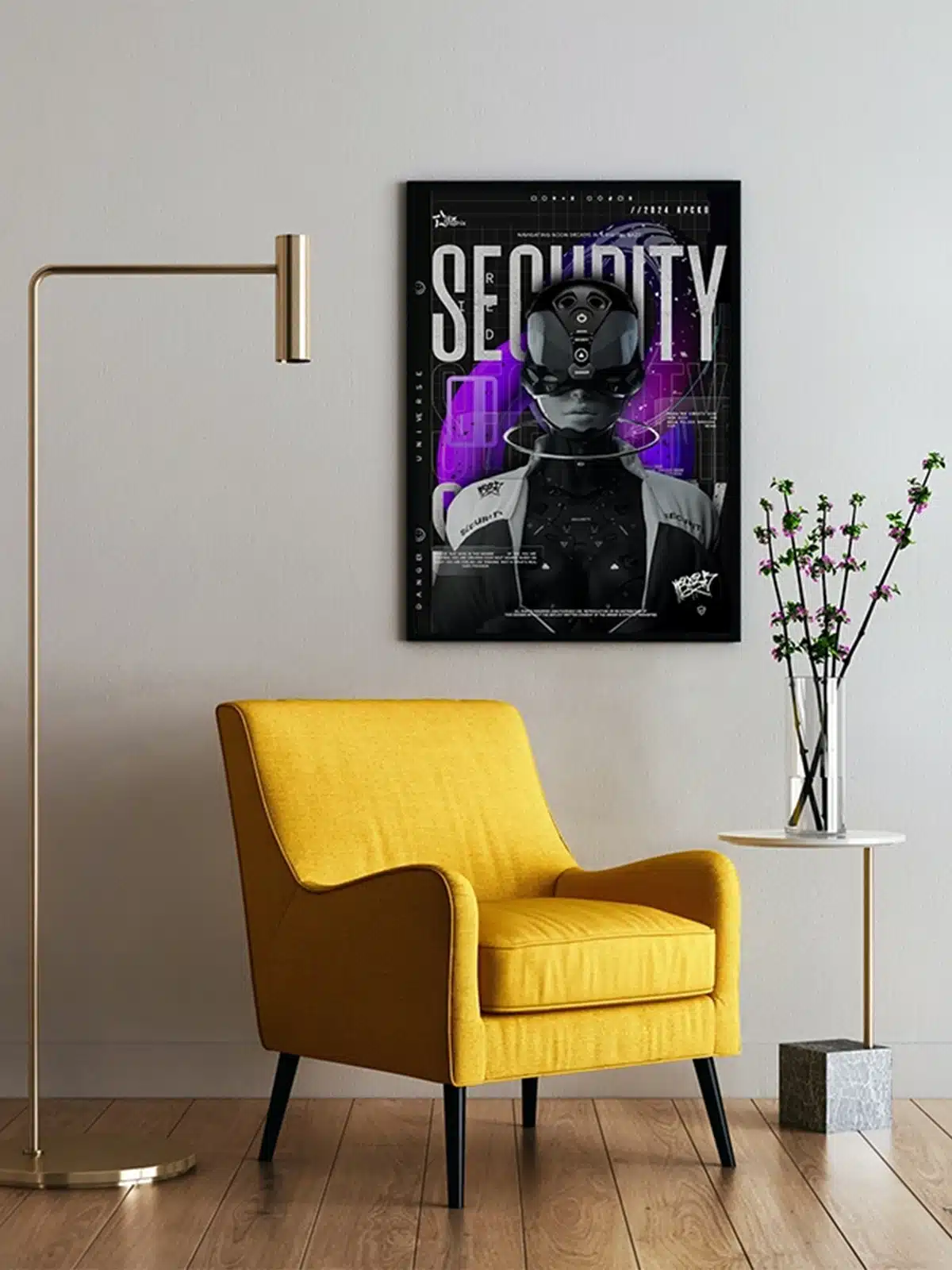 “Security” Cyberpunk Wall Art Poster