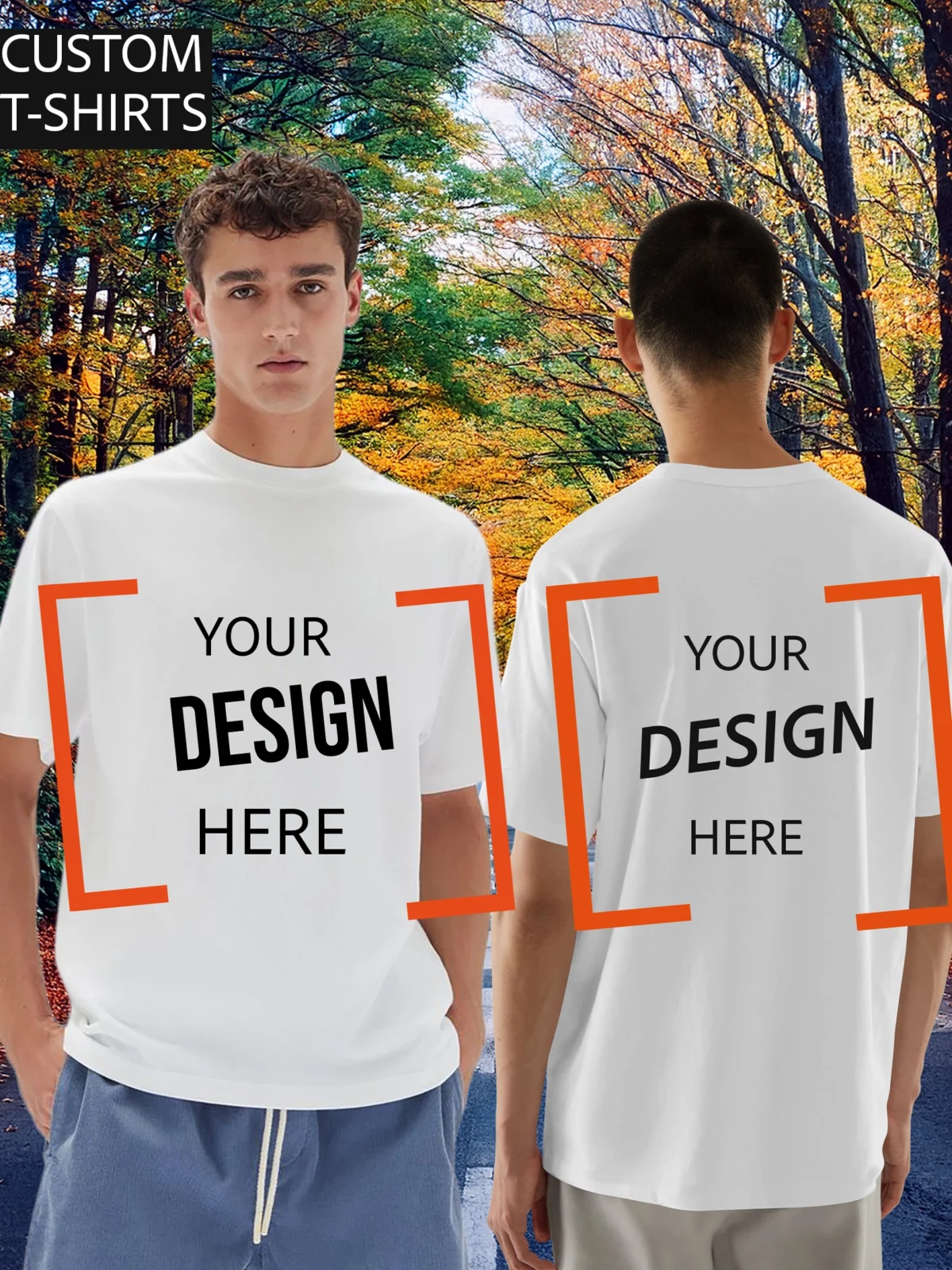 Custom Regular T-Shirt Front and Back Side