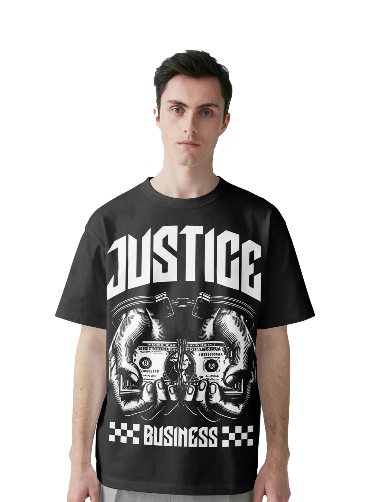 “Justice Is Business” Graphic Tee – Limited Edition Streetwear