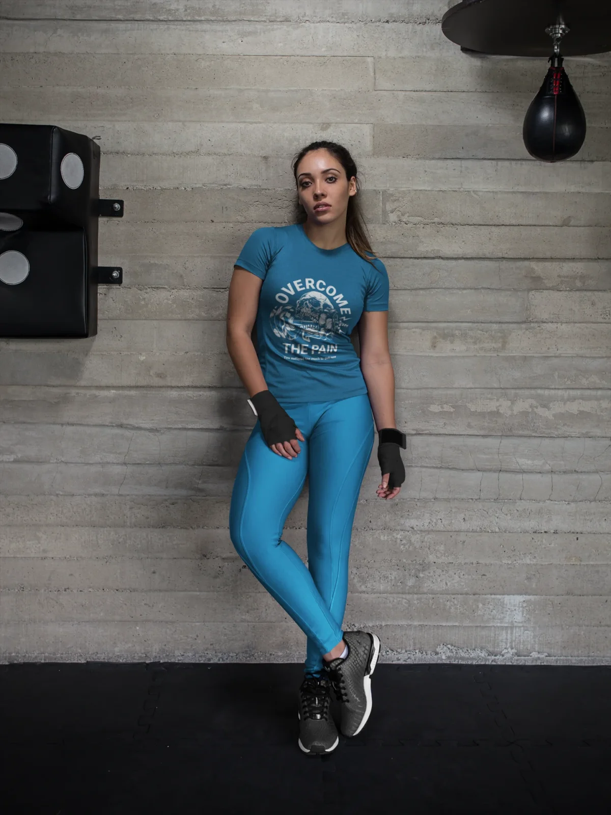 Overcome the Pain Skull Gym T-shirt